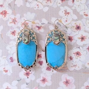 Kendra Scott Deva Earrings in Gold & Turquoise